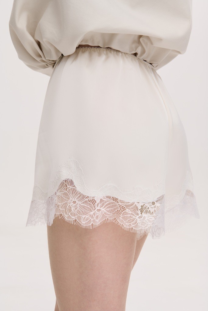 ШОВКОВІ МІНІ ШОРТИ З МЕРЕЖИВОМ 1275 зображення 3